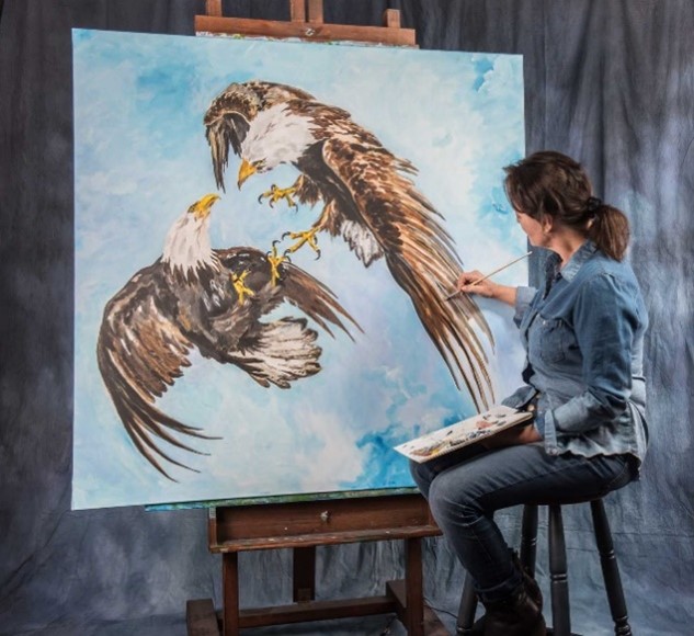 Jacqui Photo Painting Eagles